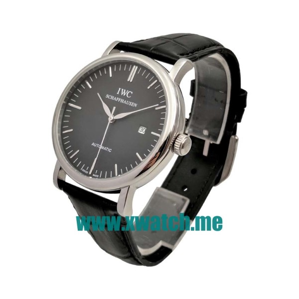 41.5MM Steel Replica IWC Portofino IW356308 Black Dials Watches UK