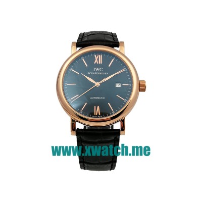 41MM Rose Gold Replica IWC Portofino IW356522 Black Dials Watches UK