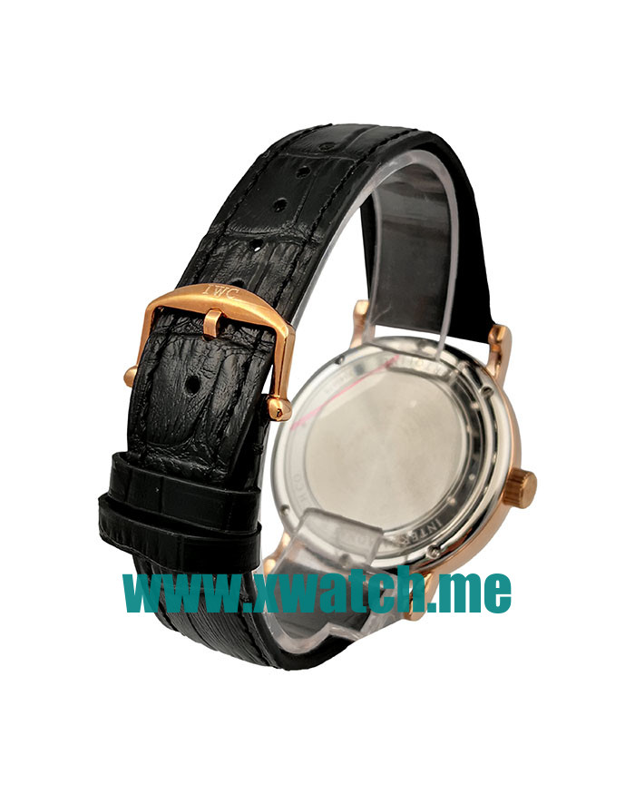 41MM Rose Gold Replica IWC Portofino IW356522 Black Dials Watches UK