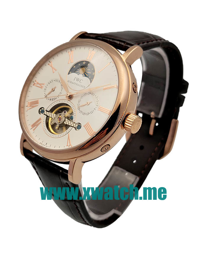 44MM Rose Gold Replica IWC Portofino 171740 White Dials Watches UK
