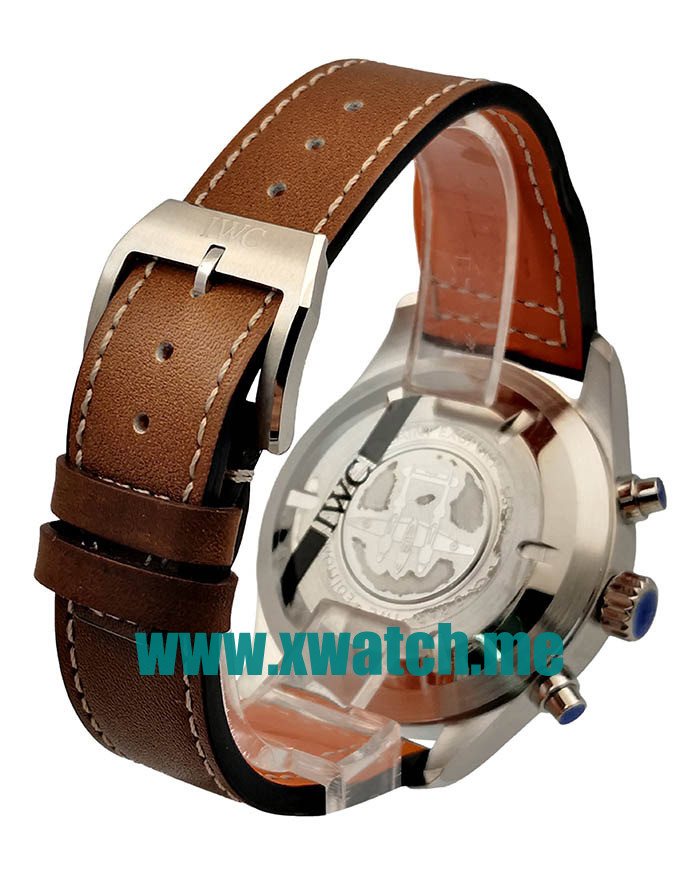 40.5MM Steel Replica IWC Pilots IW377714 Brown Dials Watches UK