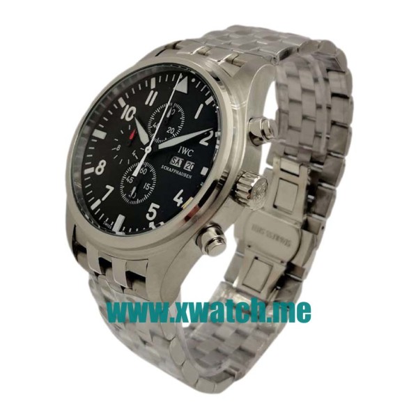 43MM Steel Replica IWC Pilots IW377710 Black Dials Watches UK