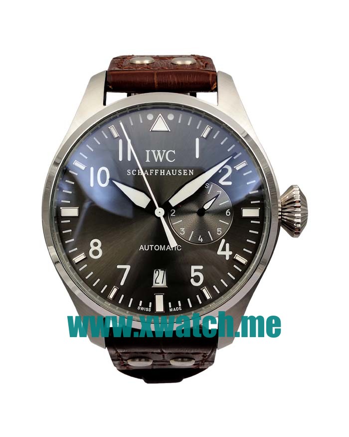 46MM Steel Replica IWC Pilots IW500201 Gray Dials Watches UK