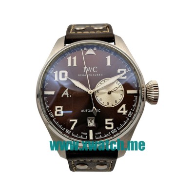 44.5MM Steel Replica IWC Pilots IW500422 Brown Dials Watches UK