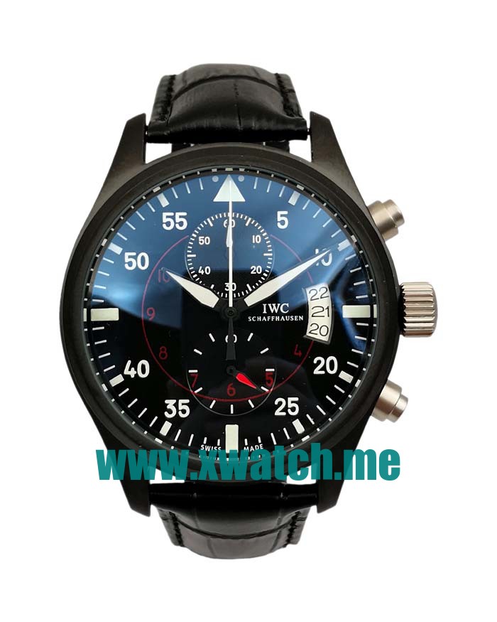 43MM Black Steel Replica IWC Pilots Spitfire IW387802 Black Dials Watches UK