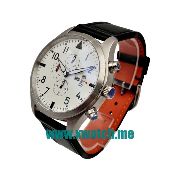 44MM Steel Replica IWC Pilots IW377701 White Dials Watches UK