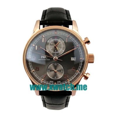 42MM Rose Gold Replica IWC Portugieser IW390505 Black Dials Watches UK