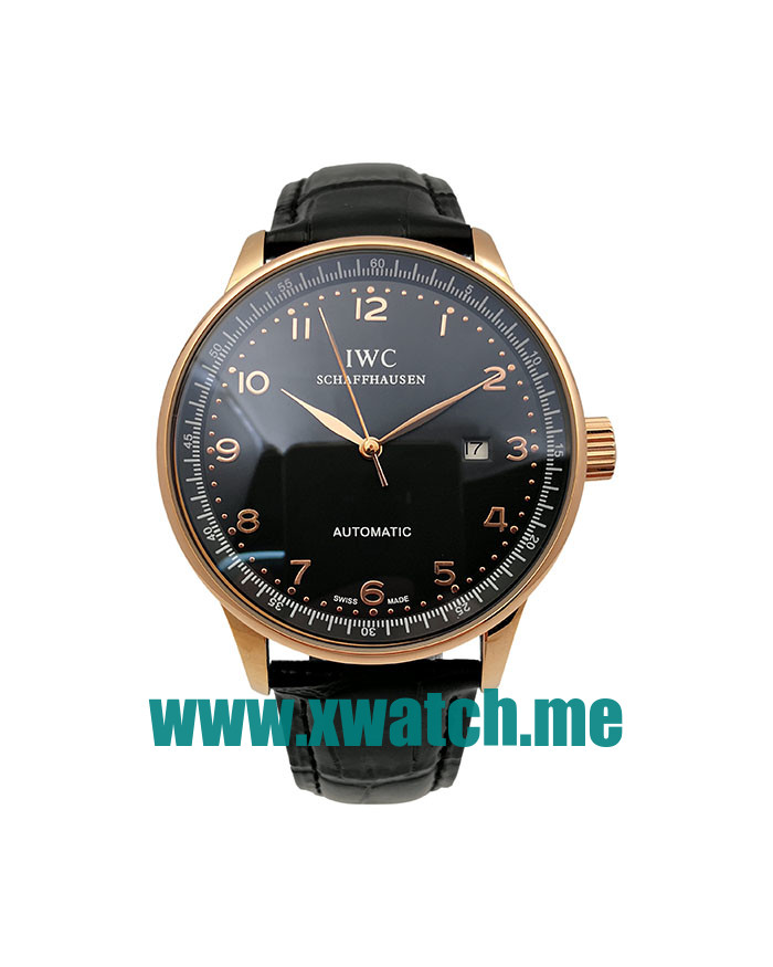 41.5MM Rose Gold Replica IWC Portofino 70654 Black Dials Watches UK