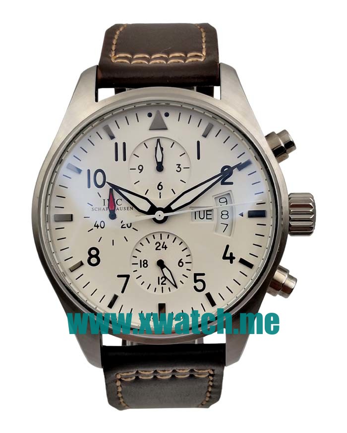 42MM Steel Replica IWC Pilots IW377701 White Dials Watches UK