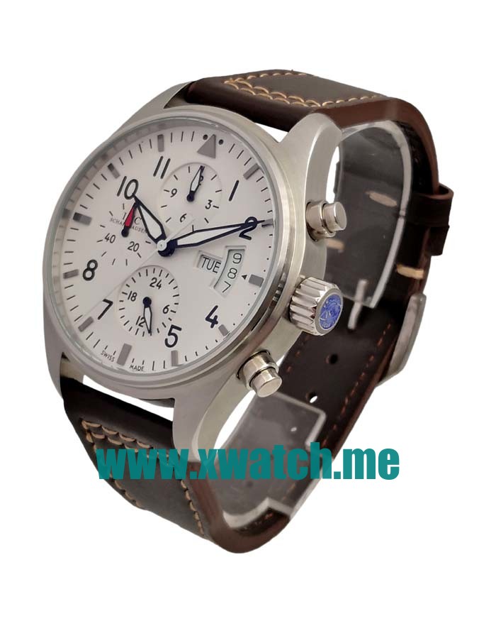 42MM Steel Replica IWC Pilots IW377701 White Dials Watches UK