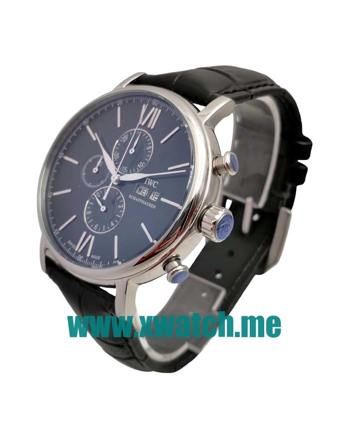 44MM Steel Replica IWC Portofino IW391008 Black Dials Watches UK