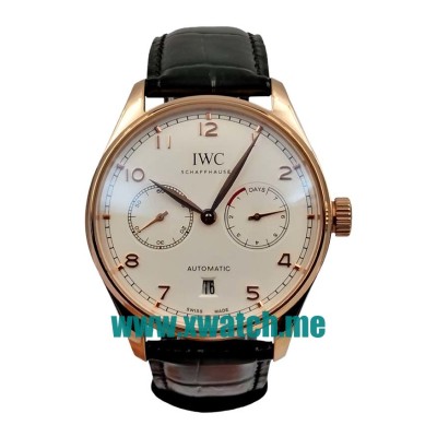 42.3MM Rose Gold Replica IWC Portugieser IW500701 Silver Dials Watches UK