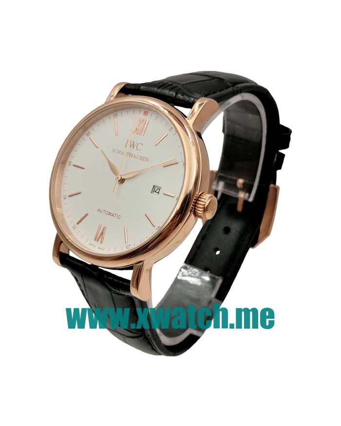 41.5MM Rose Gold Replica IWC Portofino IW356504 White Dials Watches UK