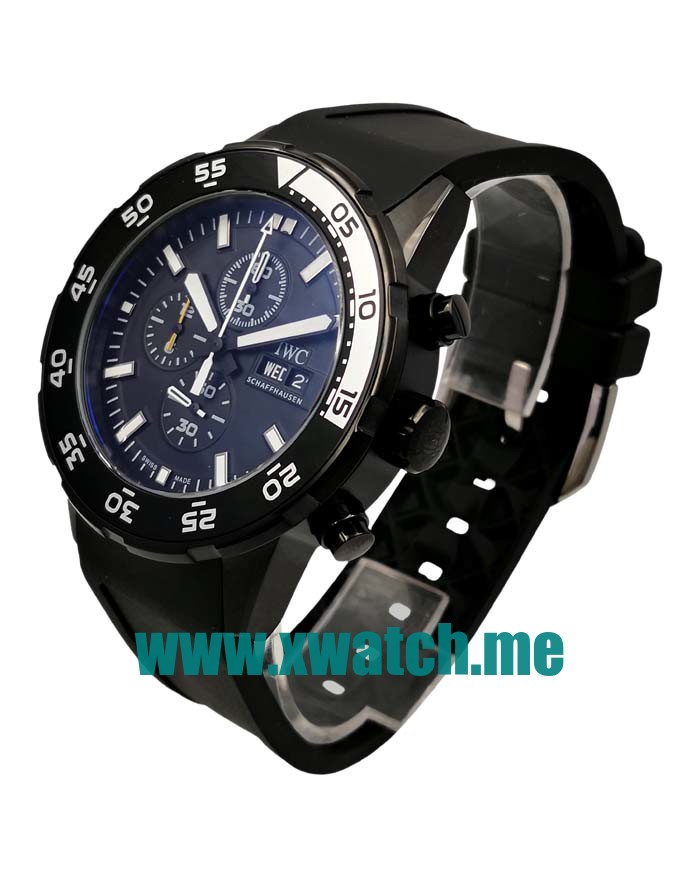 45MM Black Steel Replica IWC Aquatimer IW376705 Black Dials Watches UK