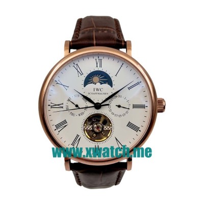 46MM Rose Gold Replica IWC Portofino 171739 White Dials Watches UK