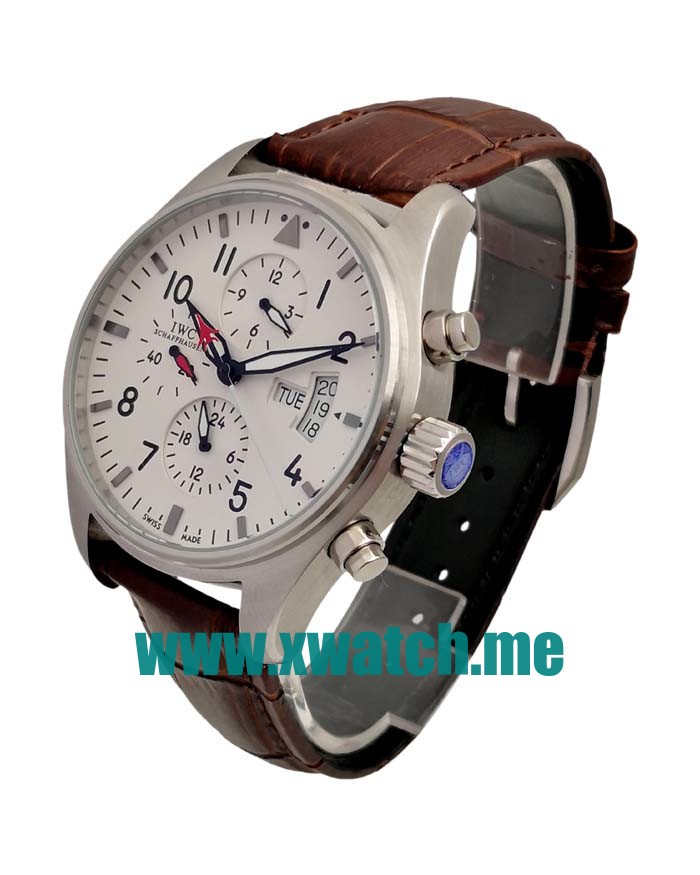 43MM Steel Replica IWC Pilots IW377701 White Dials Watches UK