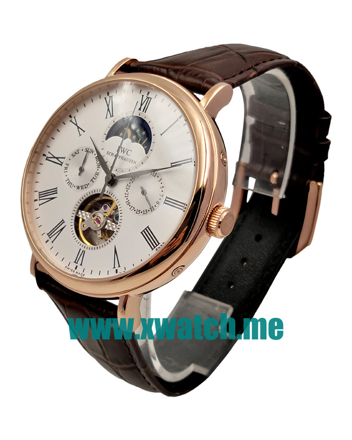 46MM Rose Gold Replica IWC Portofino 171290 White Dials Watches UK